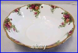 ROYAL ALBERT Old Country Roses Footed Pedestal Bowl Round 10.25 England 1962