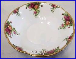 ROYAL ALBERT Old Country Roses Footed Pedestal Bowl Round 10.25 England 1962