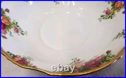 ROYAL ALBERT Old Country Roses Footed Pedestal Bowl Round 10.25 England 1962