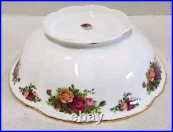 ROYAL ALBERT Old Country Roses Footed Pedestal Bowl Round 10.25 England 1962