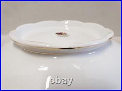 ROYAL ALBERT Old Country Roses Footed Pedestal Bowl Round 10.25 England 1962