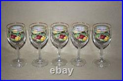 ROYAL ALBERT Old Country Roses Glasses Goblets 12oz 7 1/4 Tall Set of 10
