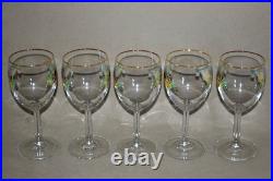 ROYAL ALBERT Old Country Roses Glasses Goblets 12oz 7 1/4 Tall Set of 10