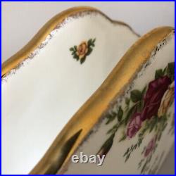 ROYAL ALBERT Old Country Roses Gold Napkin Holder Bone China Rare
