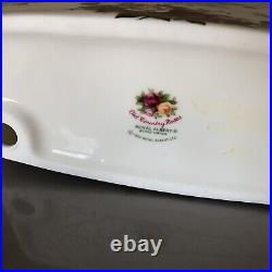 ROYAL ALBERT Old Country Roses Gold Napkin Holder Bone China Rare