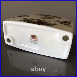 ROYAL ALBERT Old Country Roses Gold Napkin Holder Bone China Rare