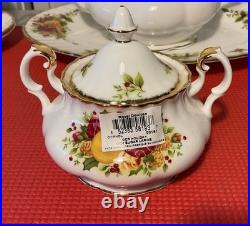 ROYAL ALBERT Old Country Roses Holiday 12 Piece Tea Set 2006 NIB