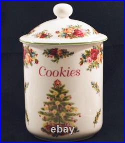 ROYAL ALBERT Old Country Roses Holiday Classic Collection COOKIE JAR