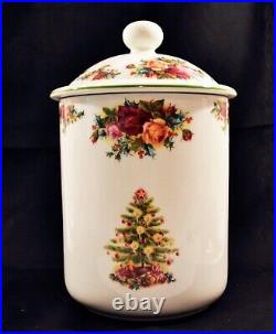 ROYAL ALBERT Old Country Roses Holiday Classic Collection COOKIE JAR