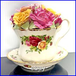 ROYAL ALBERT Old Country Roses Musical Teacup, 4H Limited Edition