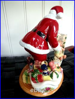 ROYAL ALBERT Old Country Roses Santa's List Figurine Christmas 2005 Signed Box