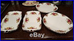 ROYAL ALBERT Old Country Roses Service for 12 with serving pieces 65 pieces