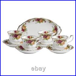 ROYAL ALBERT Old Country Roses Tea Set Bone China Dishwasher Safe (9-Piece)