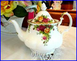 ROYAL ALBERT Old Country Roses Teapot Large Size 1st Quality AS NEW