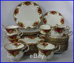 ROYAL ALBERT china OLD COUNTRY ROSES original stamp 60-piece SET SERVICE for 12