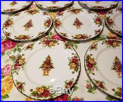 ROYAL ALBERT old country roses holiday accents salad plates 8 nwt
