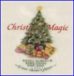 Rare 1990 Royal Albert Old Country Roses Christmas Magic Serving Platter Tray