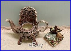 Rare 1996 Royal Albert Old Country Roses Pink Chintz Chair Earthenware Teapot