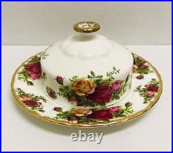 Rare 3 Pcs Royal Albert Old Country Roses England Bread & Butter Dish Plate Set