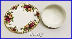 Rare 3 Pcs Royal Albert Old Country Roses England Bread & Butter Dish Plate Set