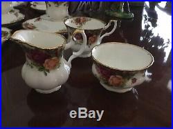Rare! 8 OLD COUNTRY ROSES TENNIS/HOSTESS SET With Sugar & Creamer