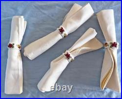 Rare And Beautiful Royal Albert Old Country Rose Table Napkin Rings-12 Sets