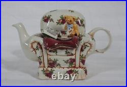 Rare! Cardew Design Royal Albert Old Country Roses Chair Medium Teapot New