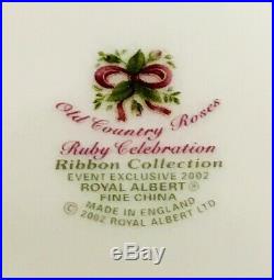 Rare Event Exclusive Royal Albert Old Country Roses Ruby Celebration Ribbon Bowl