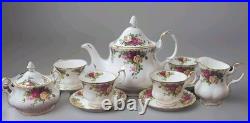 Rare Pattern Vintage Royal Albert Old Country Roses China Tea Set 11pcs Ltd 1962
