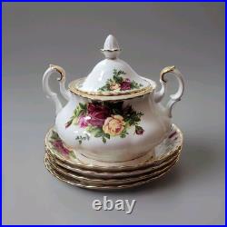 Rare Pattern Vintage Royal Albert Old Country Roses China Tea Set 11pcs Ltd 1962