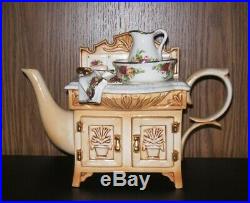 Rare Paul Cardew Wash Stand/vanity Large Teapot'old Country Roses' Earthenware