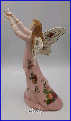 Rare Royal Albert Old Country Rose Butterfly Princess Figurine 9 In Tall Boxed