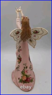 Rare Royal Albert Old Country Rose Butterfly Princess Figurine 9 In Tall Boxed