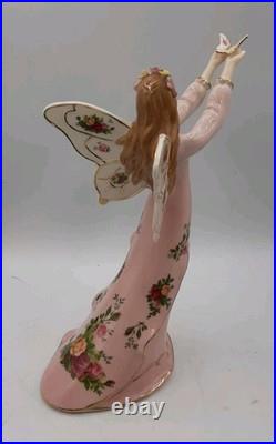 Rare Royal Albert Old Country Rose Butterfly Princess Figurine 9 In Tall Boxed