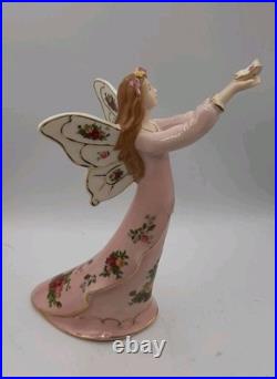 Rare Royal Albert Old Country Rose Butterfly Princess Figurine 9 In Tall Boxed