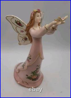 Rare Royal Albert Old Country Rose Butterfly Princess Figurine 9 In Tall Boxed