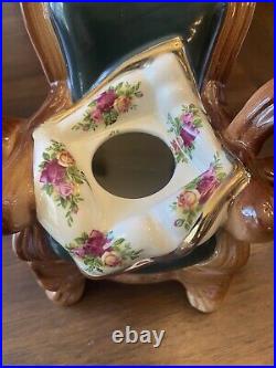 Rare Royal Albert Old Country Roses Chair Teapot Handcrafted Paul Cardew 1996