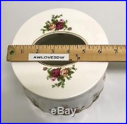 Rare Royal Albert Old Country Roses China Bathroom Kleenex Cover Tissue Holder