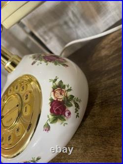 Rare Royal Albert Old Country Roses Corded Telephone Vintage Floral Gold TT-870