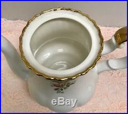 Rare Royal Albert Old Country Roses England Shell LID Large Tea Pot Coffee Pot