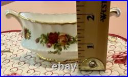 Rare Royal Albert Old Country Roses Mustard Condiment Dish & Oval Soap Holder