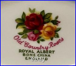 Rare Royal Albert Old Country Roses Mustard Condiment Dish & Oval Soap Holder