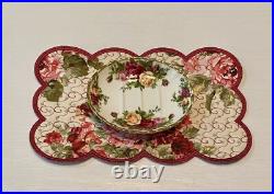Rare Royal Albert Old Country Roses Mustard Condiment Dish & Oval Soap Holder