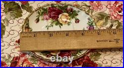 Rare Royal Albert Old Country Roses Mustard Condiment Dish & Oval Soap Holder