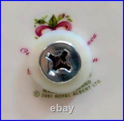 Rare Royal Albert Old Country Roses Ruby Celebration'02 Pink Chintz Tiered Tray Rare Royal Albert Old Country Roses Ruby Celebration'02 Pink Chintz Tiered Tray