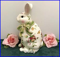 Rare Royal Albert Old Country Roses Seasons Of Color Bunny Rabbit Figurine