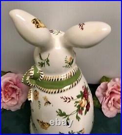 Rare Royal Albert Old Country Roses Seasons Of Color Bunny Rabbit Figurine