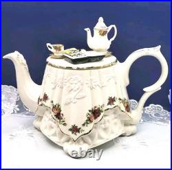 Rare Royal Albert Old Country Roses Teapot 26cm x 19cm Cardew Design