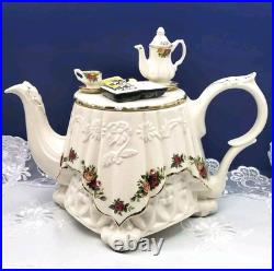 Rare Royal Albert Old Country Roses Teapot 26cm x 19cm Cardew Design Rare Royal Albert Old Country Roses Teapot 26cm x 19cm Cardew Design
