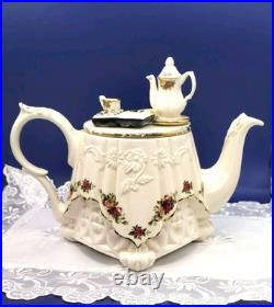 Rare Royal Albert Old Country Roses Teapot 26cm x 19cm Cardew Design